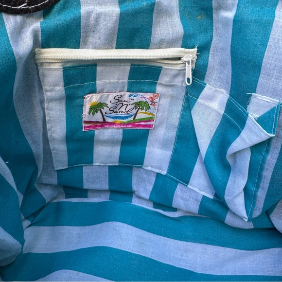 Sun and sand // teal woven sea grass tote purse jun1 - Picture 8 of 8